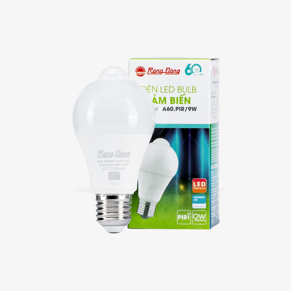 Bóng LED Bulb cảm biến A60.PIR/9W E27