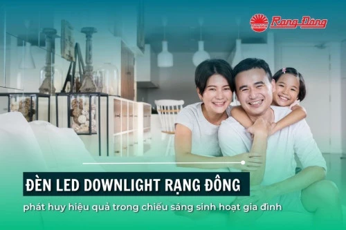 Đèn LED Downlight Rạng Đông phát huy hiệu quả trong chiếu sáng sinh hoạt gia đình
