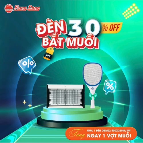 COMBO ĐÈN BẮT MUỖI DBM02 TẶNG VỢT MUỖI