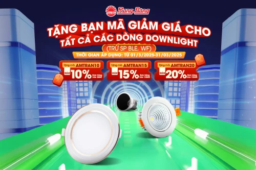 Bừng sáng không gian sống với ưu đãi "khủng" từ đèn LED âm trần Downlight!