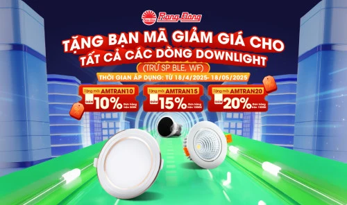Bừng sáng không gian sống với ưu đãi "khủng" từ đèn LED âm trần Downlight!
