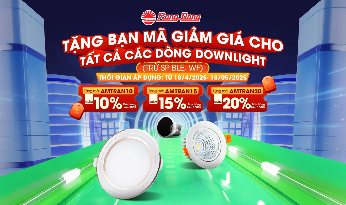 Bừng sáng không gian sống với ưu đãi "khủng" từ đèn LED âm trần Downlight!