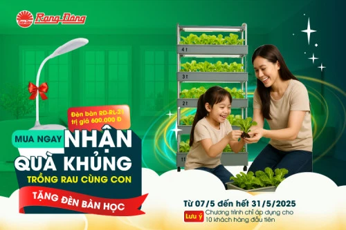 TRỒNG RAU CÙNG CON – NHẬN NGAY ĐÈN BÀN HỌC