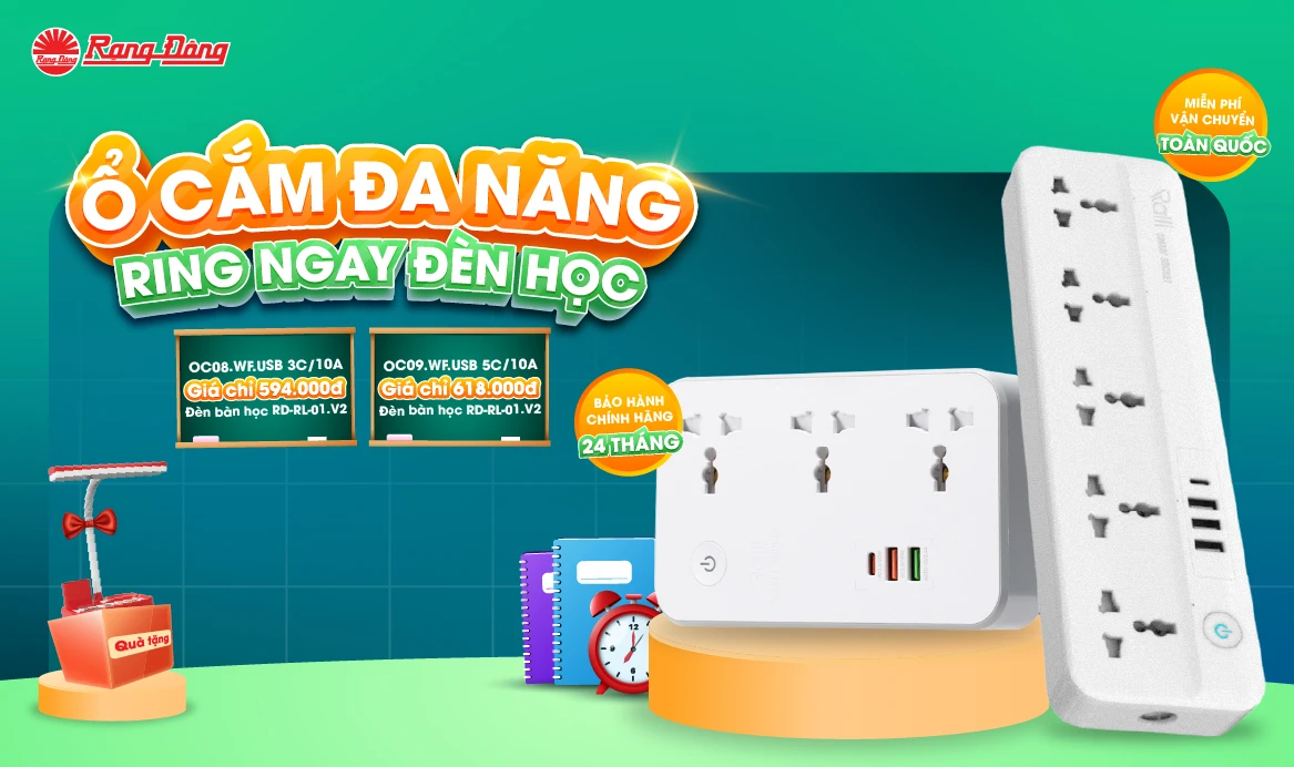 Ổ CẮM THÔNG MINH – RING NGAY ĐÈN HỌC
