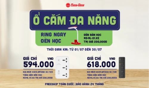 ƯU ĐÃI ĐẶC BIỆT: Ổ CẮM ĐA NĂNG - RING NGAY ĐÈN HỌC