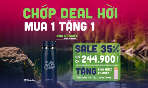 Mua 1 tặng 1: Chào bình nước mới nhận quà phơi phới: