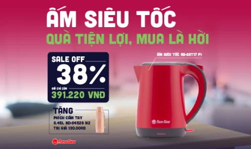 ẤM SIÊU TỐC RD-AST17 P1 : QÙA TIỆN LỢI – MUA LÀ HỜI