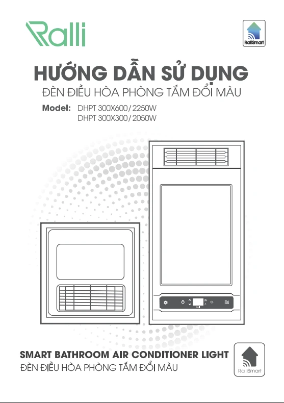Hướng dẫn sử dụng đèn điều hòa phòng tắm âm trần