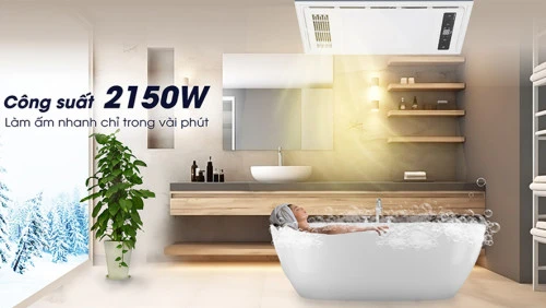 Đèn điều hòa phòng tắm: giải pháp làm ấm, chiếu sáng và thông gió tiện ích