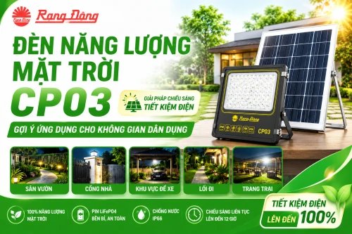 Đèn năng lượng mặt trời CP03: gợi ý ứng dụng cho không gian dân dụng