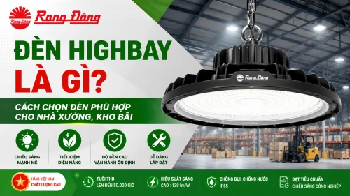 Đèn Highbay là gì? Cách chọn đèn phù hợp cho nhà xưởng, kho bãi