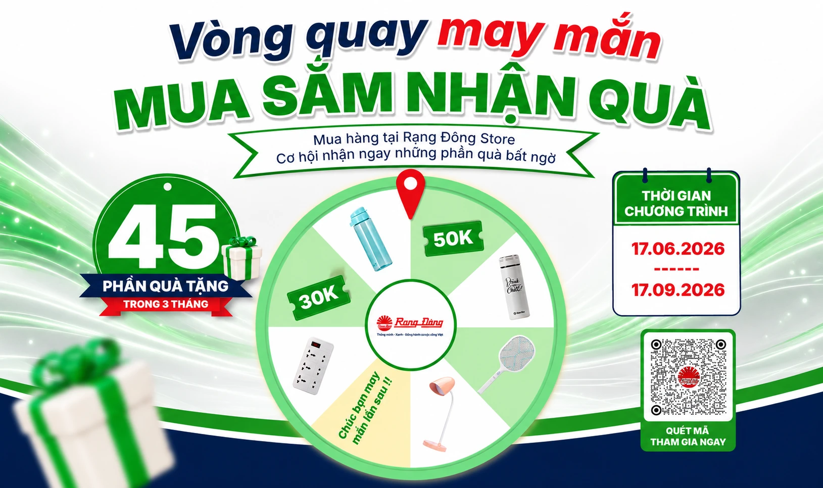 VÒNG QUAY MAY MẮN – TRI ÂN KHÁCH HÀNG CÙNG RẠNG ĐÔNG STORE