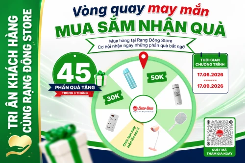 Tri ân khách hàng Rạng Đông Store: quét mã QR trên thank card để tham gia Vòng Quay May Mắn