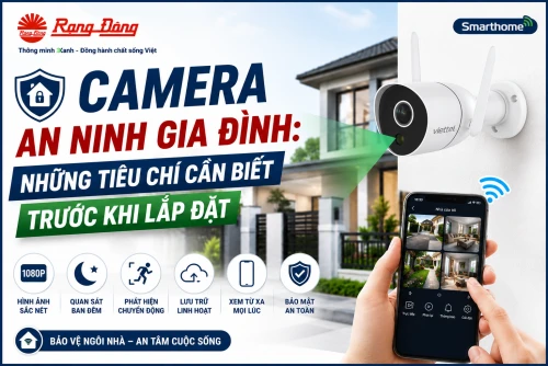 Camera an ninh gia đình: Những tiêu chí cần biết trước khi lắp đặt