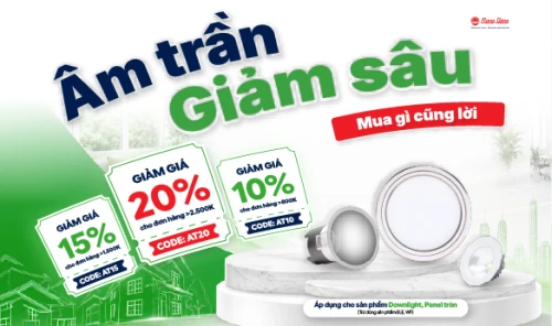 ĐÈN ÂM TRẦN GIẢM SÂU – SÁNG ĐẸP MỌI KHÔNG GIAN | ƯU ĐÃI LÊN ĐẾN 20%