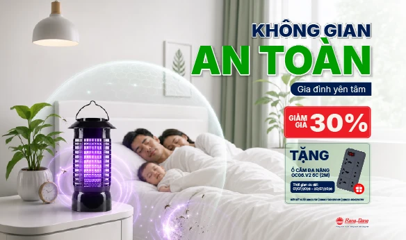 CHỐNG MUỖI AN TOÀN - NHẬN QUÀ NGẬP TRÀN cùng Đèn Bắt Muỗi Rạng Đông!