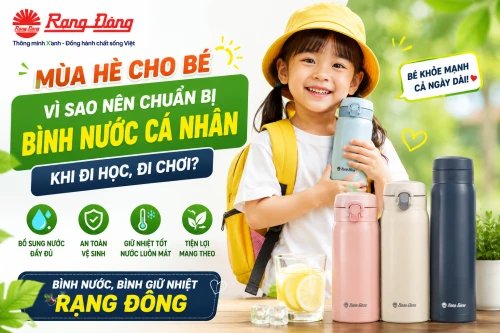 Mùa hè cho bé: Vì sao nên chuẩn bị bình nước cá nhân khi đi học, đi chơi?