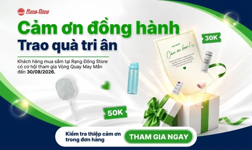 Mua sắm tháng 7 tại Rạng Đông Store: Cơ hội nhận quà từ Vòng quay may mắn