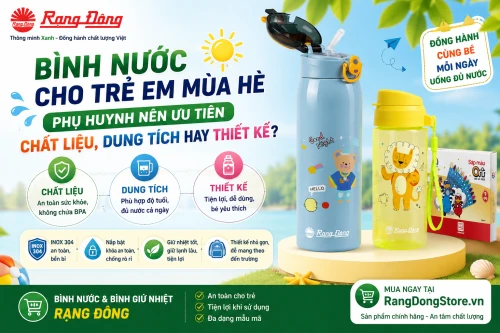 Bình nước cho trẻ em mùa hè: Phụ huynh nên ưu tiên chất liệu, dung tích hay thiết kế?