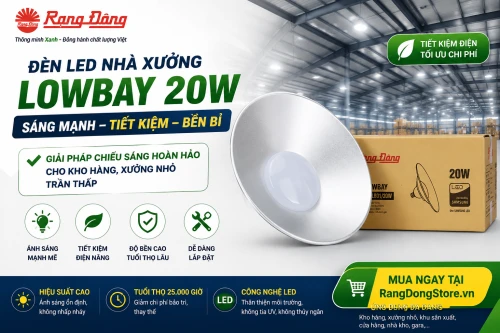 Kho hàng, xưởng nhỏ, khu sản xuất trần thấp nên chọn đèn chiếu sáng ra sao?