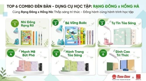 RẠNG ĐÔNG X HỒNG HÀ RA MẮT 6 COMBO GÓC HỌC TẬP – KIẾN TẠO GÓC HỌC TẬP ĐẦY CẢM HỨNG