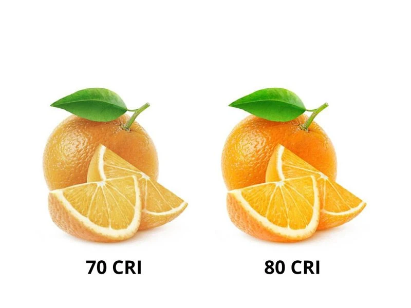 hệ số trả màu trên 80 cho ánh sáng trung thực
