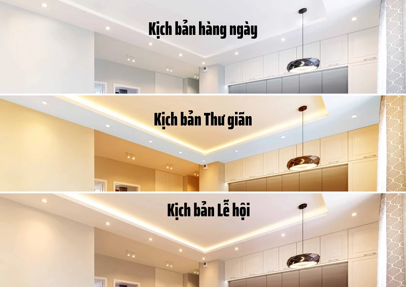 Kịch bản ánh sáng giúp không gian nội thất trở nên sinh động hơn