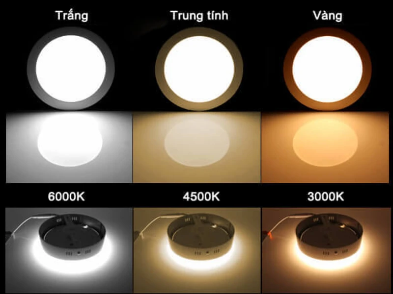 Đèn LED Rạng Đông có thể điều chỉnh nhiệt độ màu từ 3000K đến 6500K