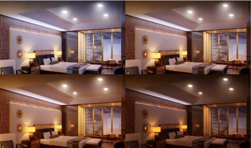 Đ&egrave;n Led Downlight &Acirc;m Trần Đổi M&agrave;u AT18.BLE 80/12W (A24)