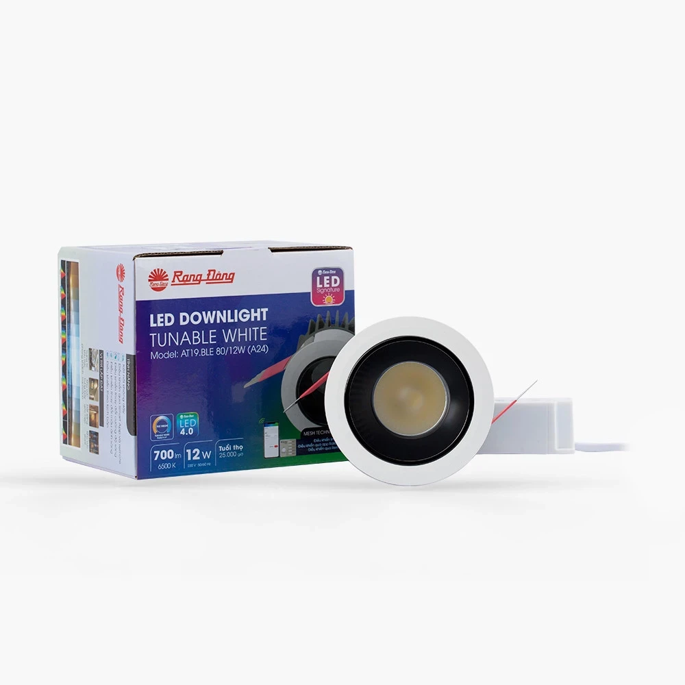 Đèn Led Downlight Âm Trần Xoay Góc 65/7W Điều Khiển Bluetooth At19.ble (A24)