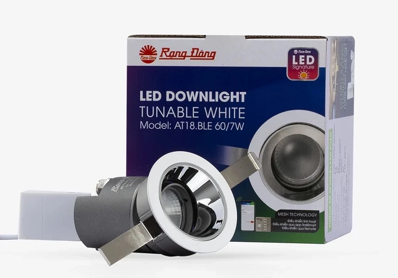 Đèn LED Downlight Âm Trần Đổi Màu AT18.BLE 60/7W
