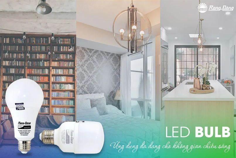 Đèn LED Bulb trụ Rạng Đông dễ dàng ứng dụng cho mọi không gian nội thất