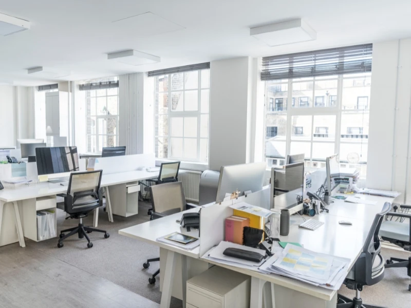 Thiết kế chiếu sáng cho văn phòng kết hợp với ánh sáng tự nhiên mang lại môi trường làm việc thoải mái