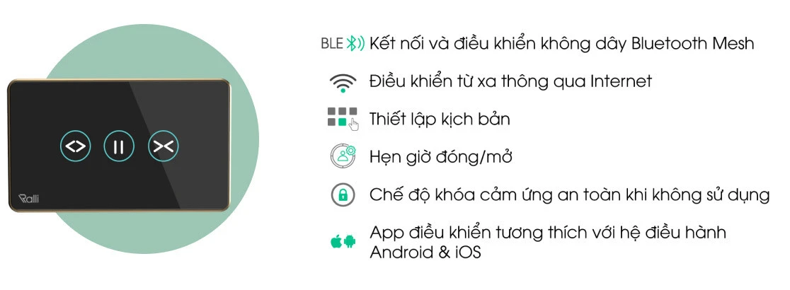 tính năng của công tắc cửa cuốn thông minh