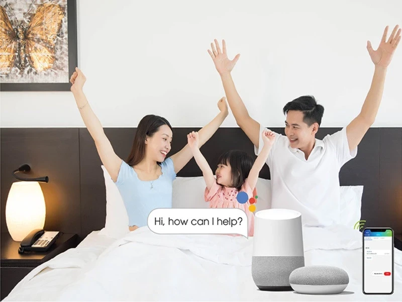 Đèn LED downlight âm trần Rạng Đông tương thích với thiết bị smarthome của Google