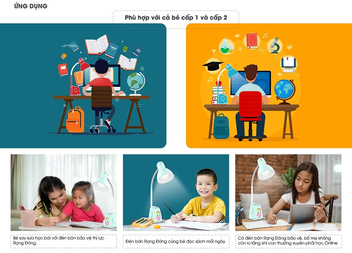 Phù hợp cho học tập và làm việc