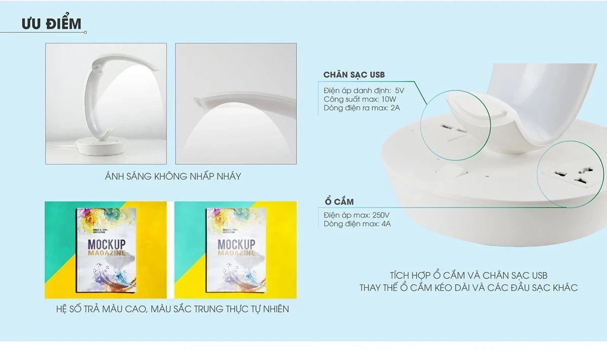 Công nghệ LED Sunlike cho ánh sáng trung thực và bảo vệ đôi mắt trong thời gian dài sử dụng