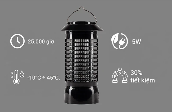 dèn bắt muỗi Rạng Đông DBM03 5W 
