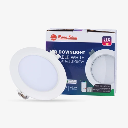 Đèn LED Downlight Âm Trần Đổi Màu 90/7W Điều Khiển Bluetooth AT16.BLE