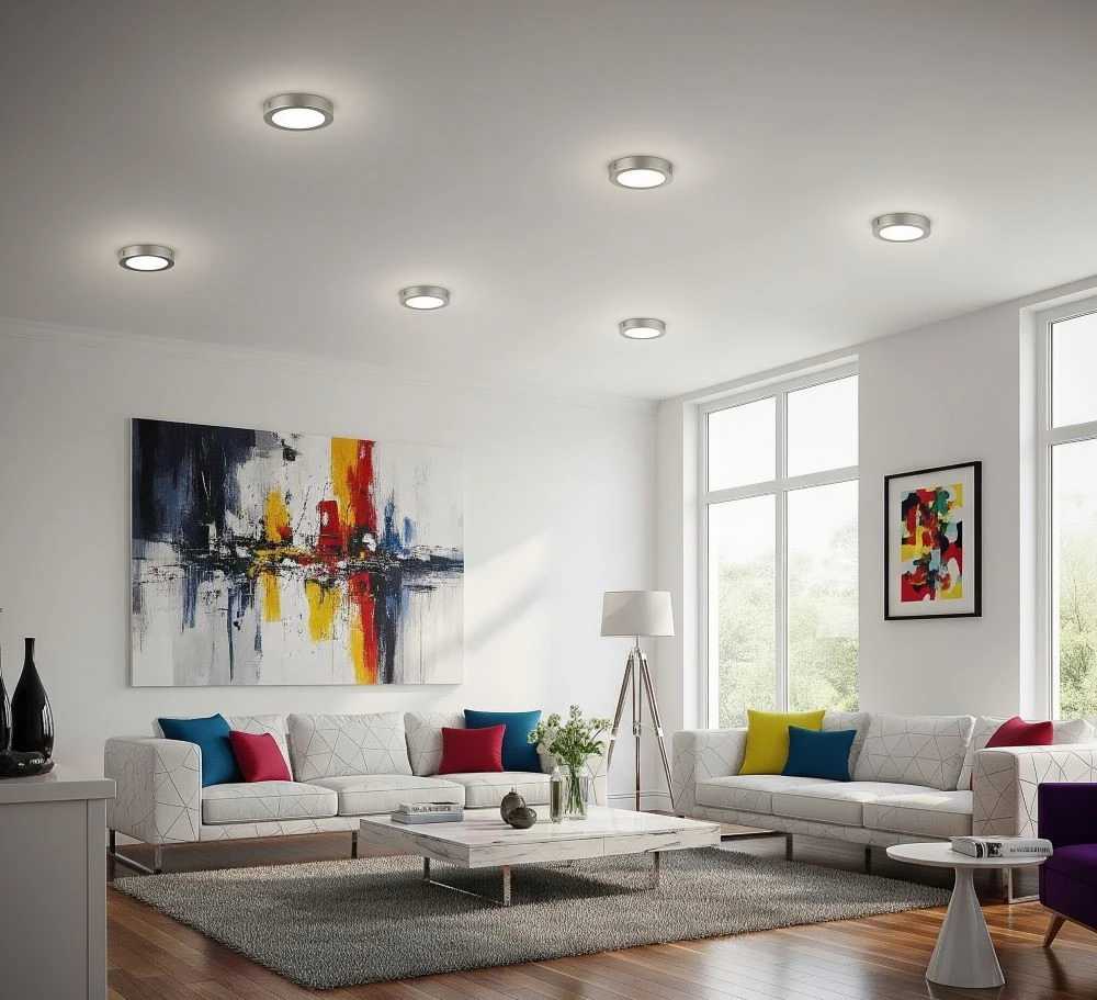 Đèn led ốp trần tạo điểm nhấn cho không gian thêm hiện đại và năng động