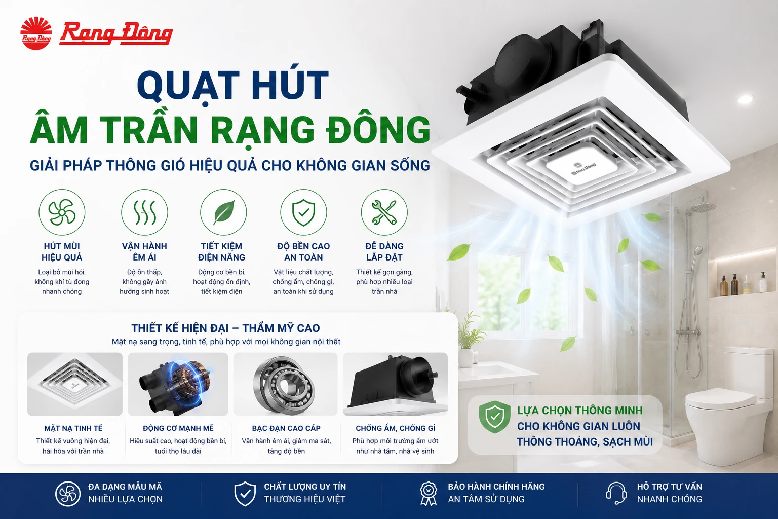 quạt hút âm trần Rạng Đông