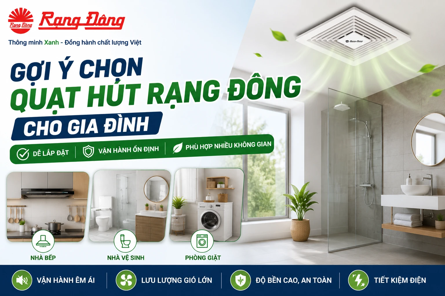 lựa chọn quạt hút cho gia đình