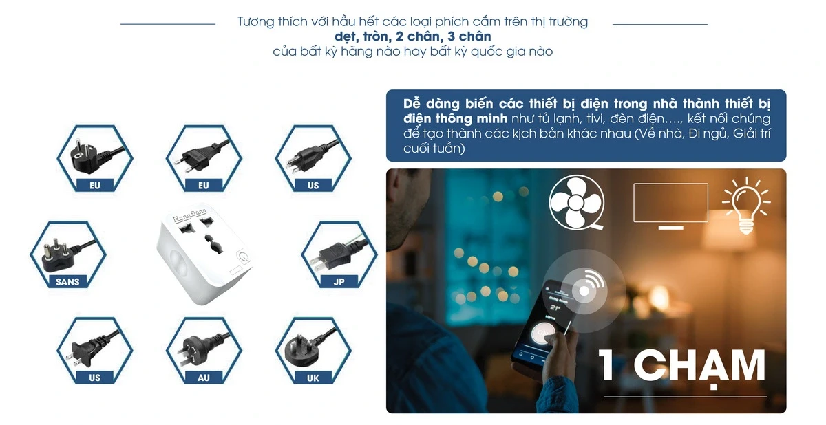 ổ cắm điện thông minh wifi